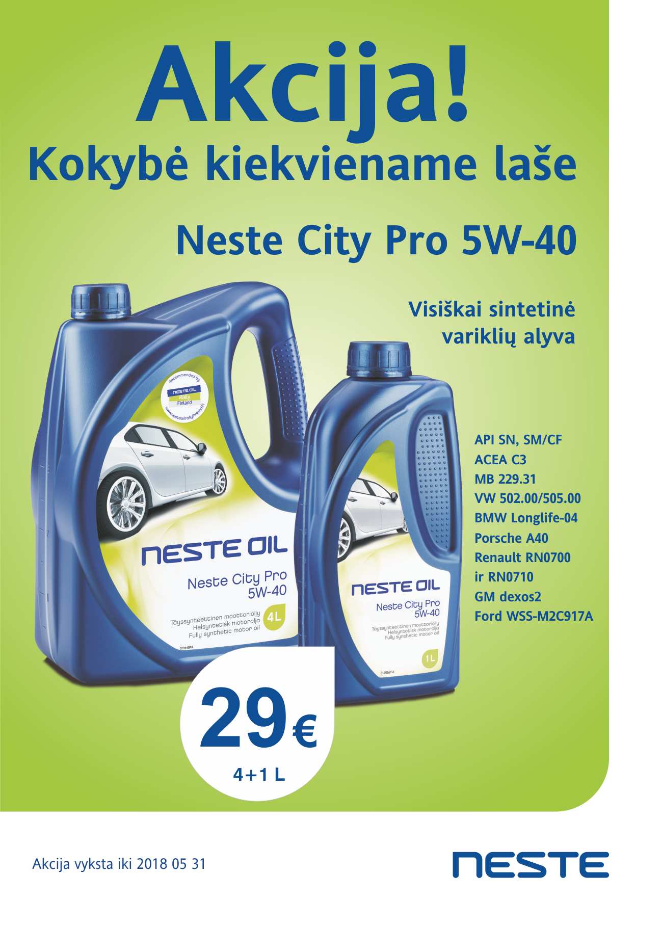 Neste City Pro 5W-40 4+1L akcija